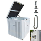 Dual-Fan Steel Soundproof Generator Box 15000W | 39.4x37x35.5 in Interior, Weatherproof Design, Lockable Door & Window, Dual-Fan Ventilation