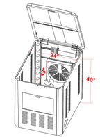 Generator Box, Generator Quiet Box Interior Space: 43" x 34" x 40", with Ventilation,Suitable for installing generators within 16,000 watts.， Heat Dissipation and Impact Resistance - Patented Design