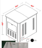 Generator Box, Generator Quiet Box Interior Space: 43" x 34" x 40", with Ventilation,Suitable for installing generators within 16,000 watts.， Heat Dissipation and Impact Resistance - Patented Design
