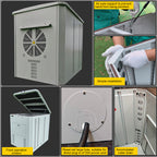 Internal space of generator cabinet and generator static speaker: 45" x 35" x 41 ",with ventilation, suitable for DuroMax XP1600 generator special box. Suitable for installing 16000 watt generator.