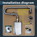 Generator muffler, generator exhaust connection, generator exhaust