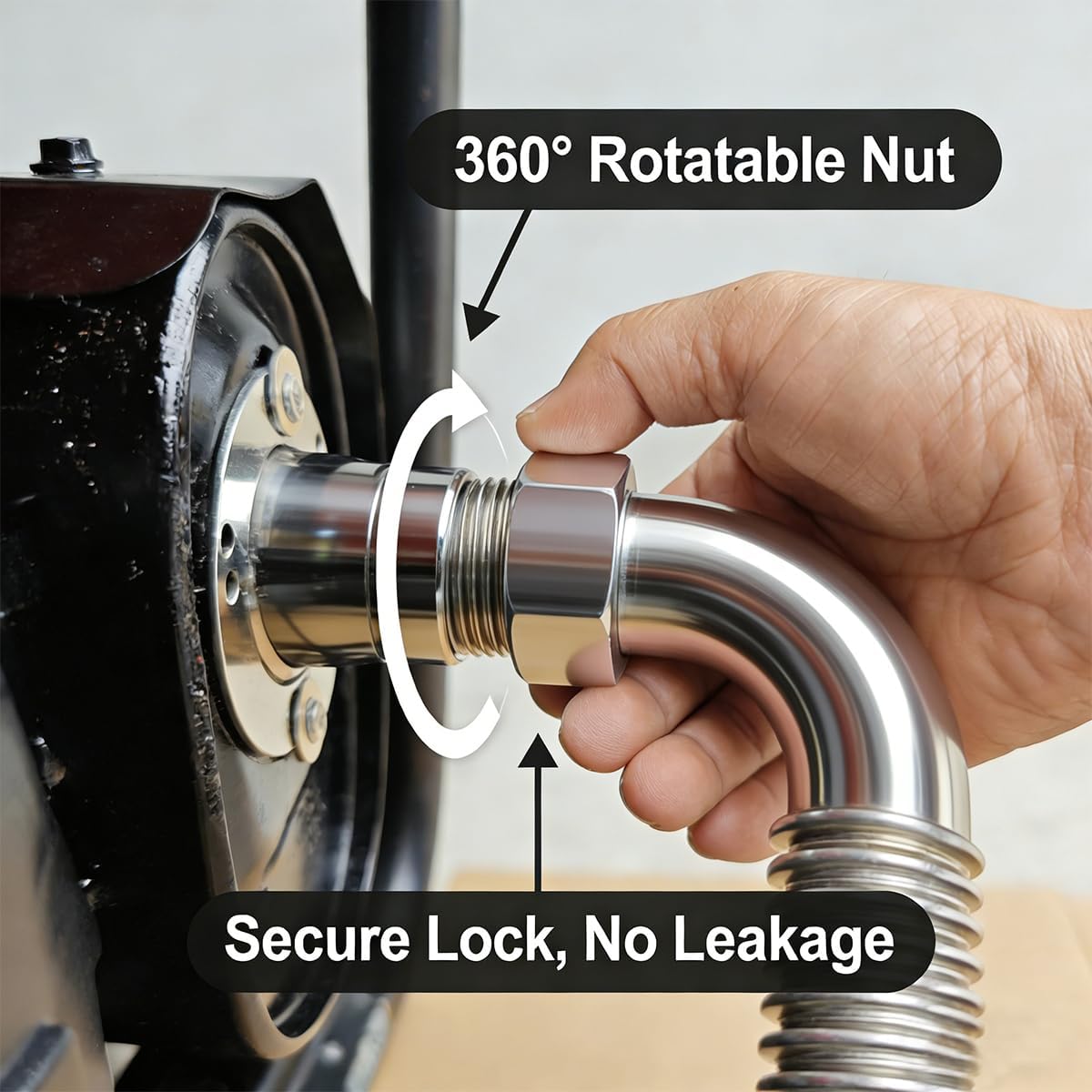 Generator muffler, generator exhaust connection, generator exhaust