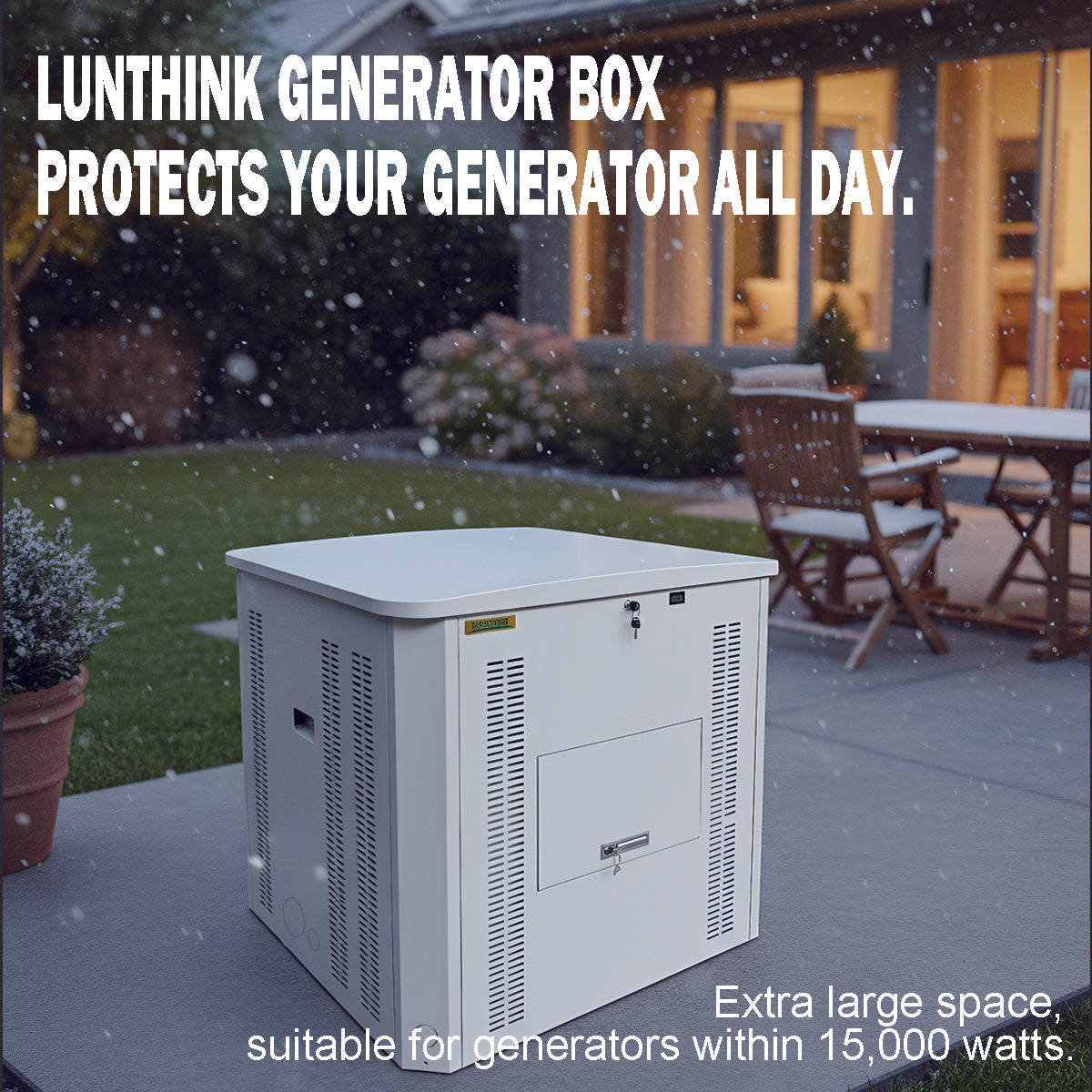 Generator Box, Generator Quiet Box Interior Space: 39.4" x 35" x 35.5", with Ventilation, Heat Dissipation and Impact Resistance - Patented Design