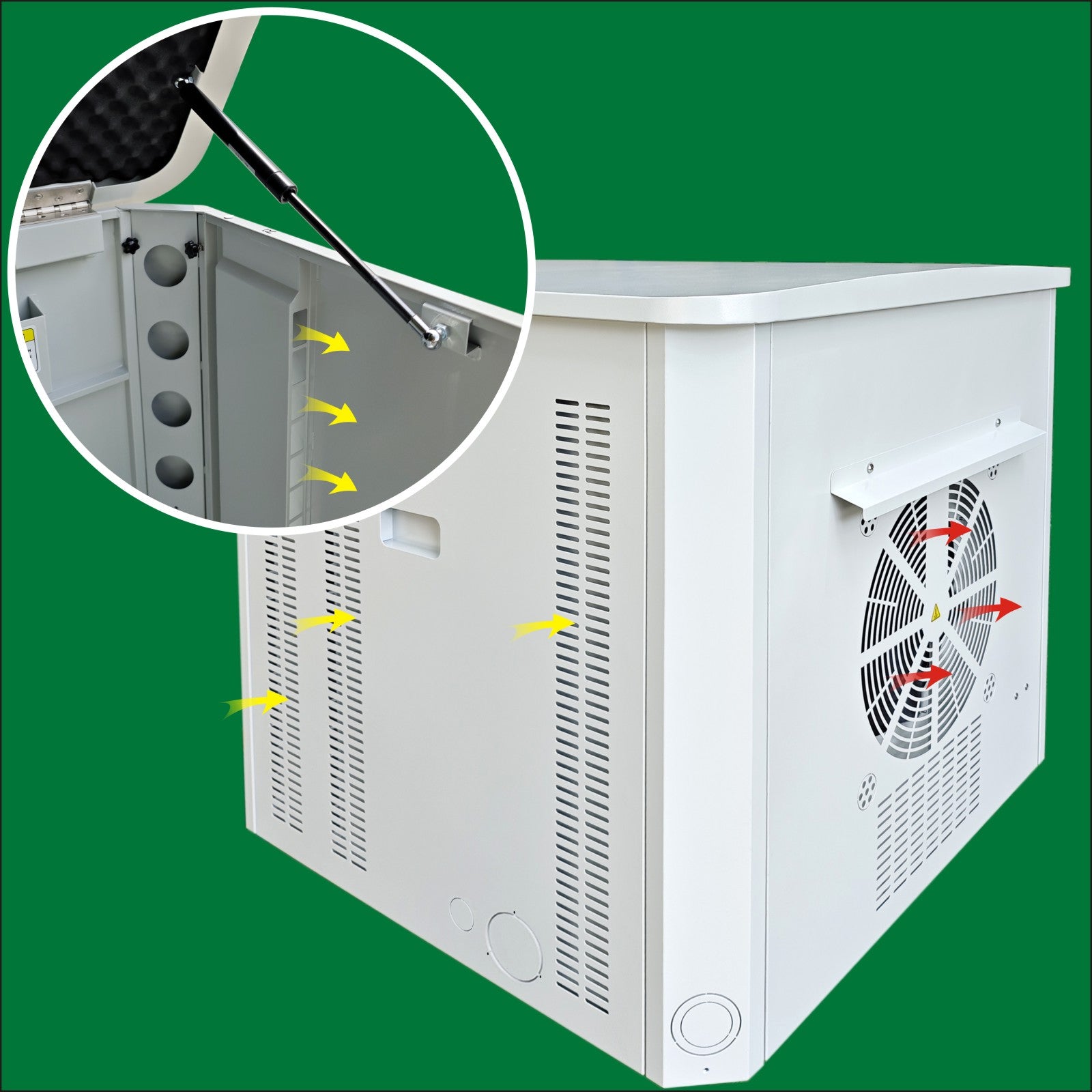 Generator Box, Interior Space: 39.4" x 35" x 35.5"