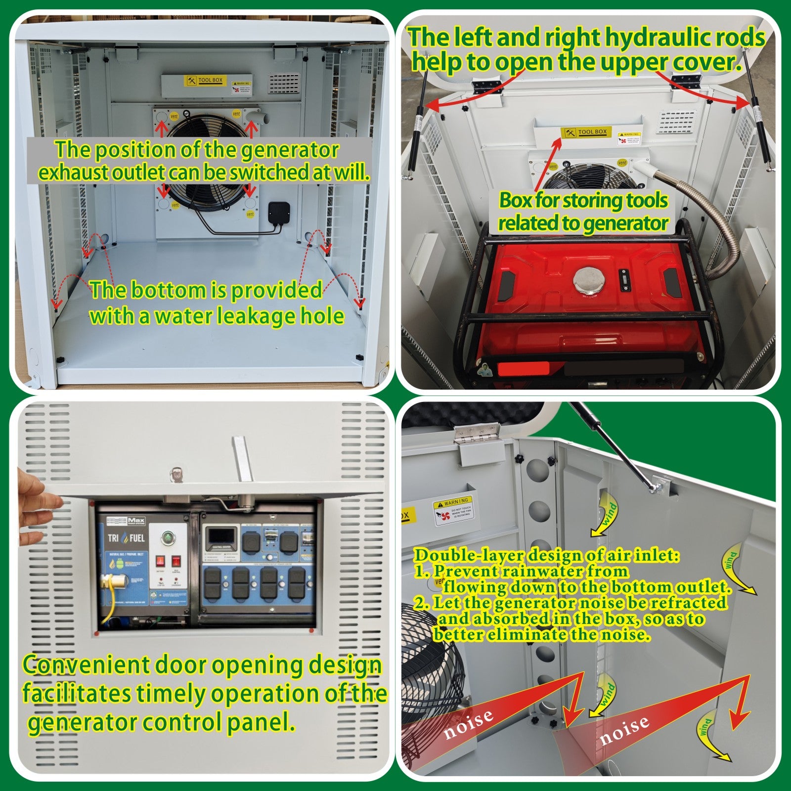 Generator Box, Interior Space: 39.4" x 35" x 35.5"