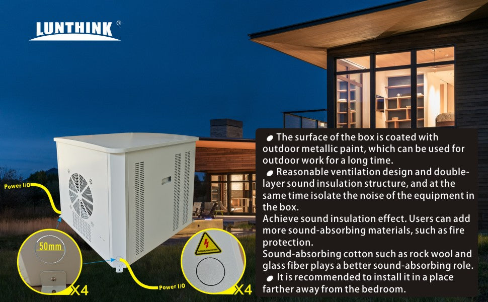 Generator Box, Generator Quiet Box Interior Space: 39.4" x 35" x 35.5", with Ventilation, Heat Dissipation and Impact Resistance - Patented Design